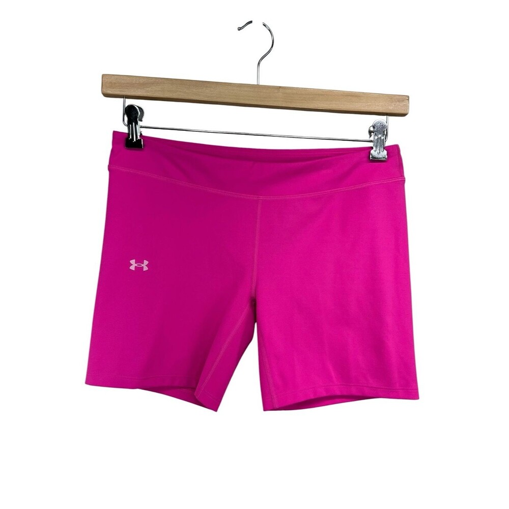 Under Armour Fitted Pink Bike Shorts Girls Youth XL